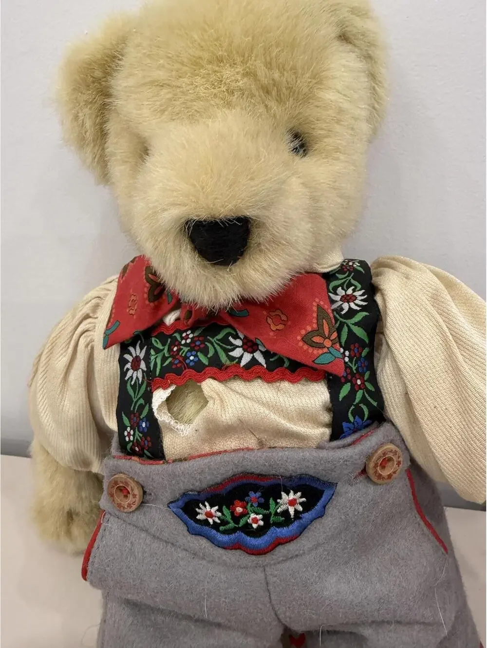 Vintage Fuzzy Vanderbear Eine Kleine Mountain Climber Stuffed Animal Plush Toy